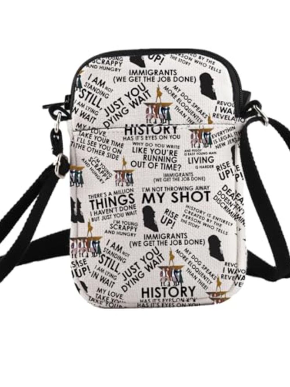 PXTIDY Hamilton Musical Character Crossbody Bag Small Polyester Waterproof